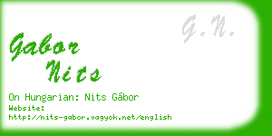 gabor nits business card